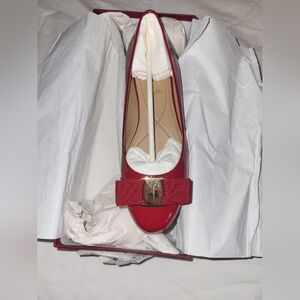 Salvatore Ferragamo Red Flats with Bow